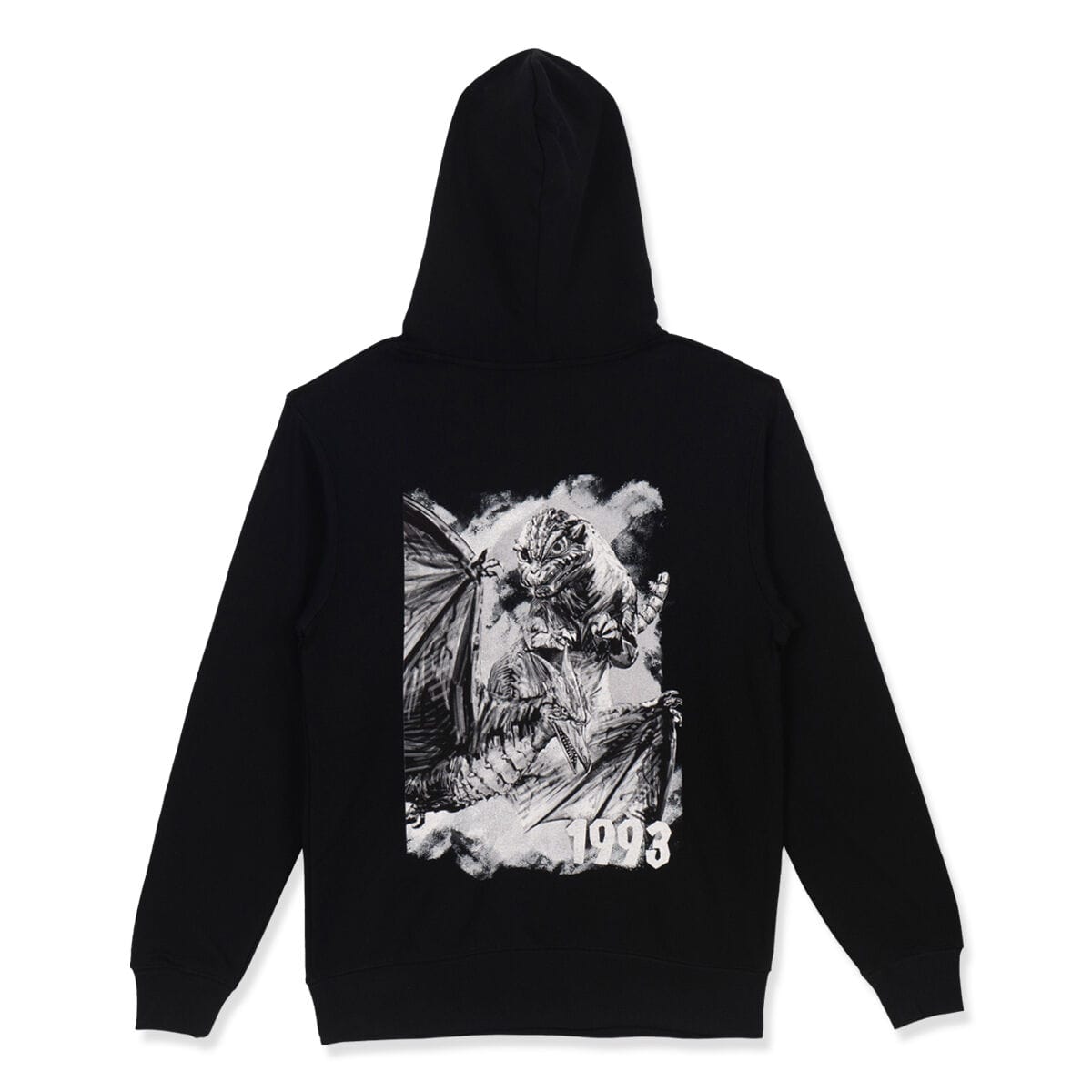 ゴジラ　モノクロデザインパーカー　ラドン＆ベビーゴジラ