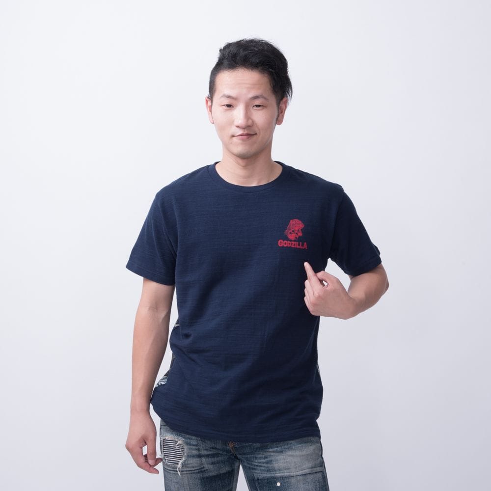 抜染Ｔシャツ・富嶽三十六景大怪獣ノ図/NV・S