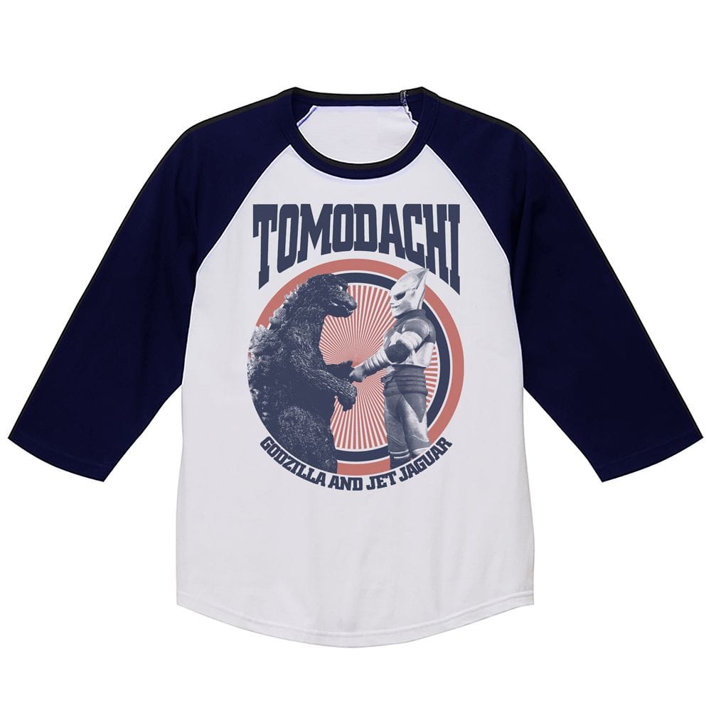 ゴジラ＆ジェットジャガー トモダチ ラグランTシャツ