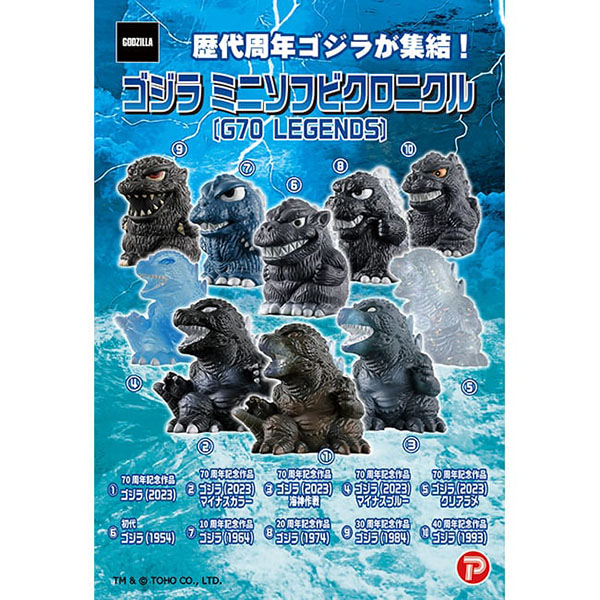 ゴジラ ミニソフビクロニクル〔G70 LEGENDS〕＜1BOX 10個入り＞