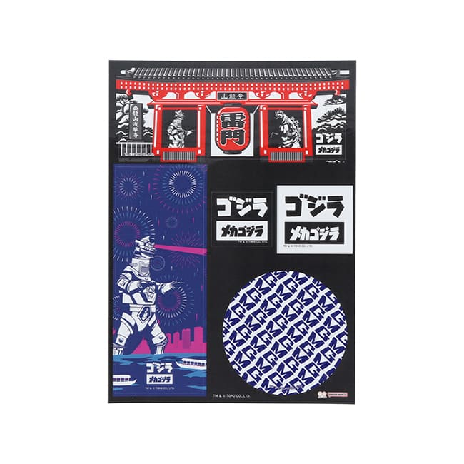 ステッカー　ＪＡＰＡＮＥＳＥ　ＡＲＴ　ゴジラ　メカゴジラ