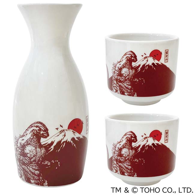 ゴジラ徳利・御猪口セットA