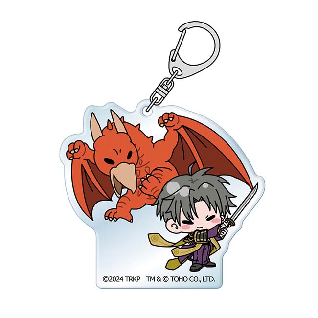 刀剣乱舞 廻 -虚伝 燃ゆる本能寺- ゴジラコラボ アクリルキーホルダー へし切長谷部＆ラドン