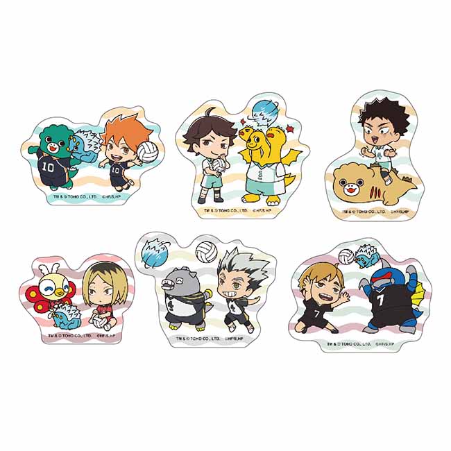 ハイキュー!!ちびゴジラコラボ　トレーディングステッカー　全6種