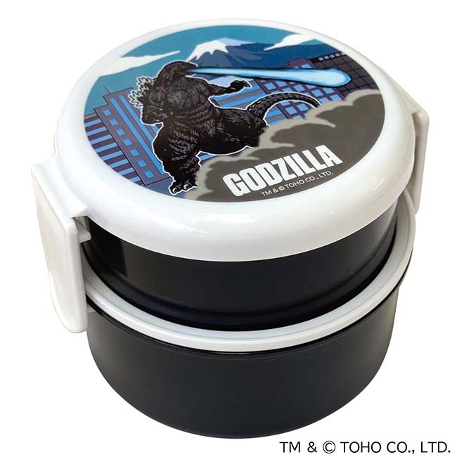ゴジラ丸型ランチボックス２段