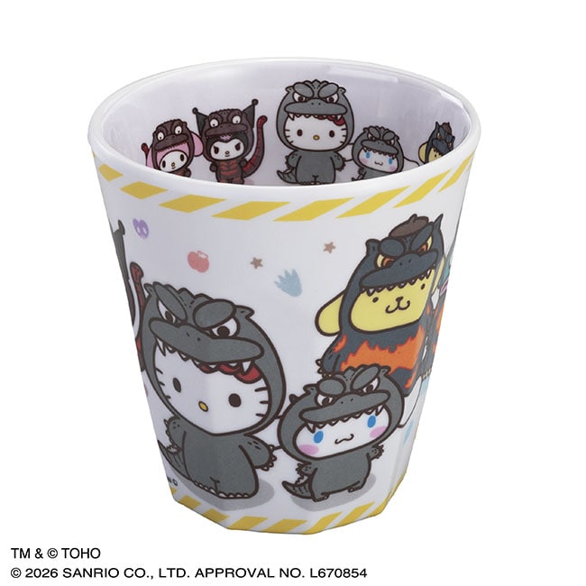 GODZILLA ・SANRIO CHARACTERS　メラミンタンブラー