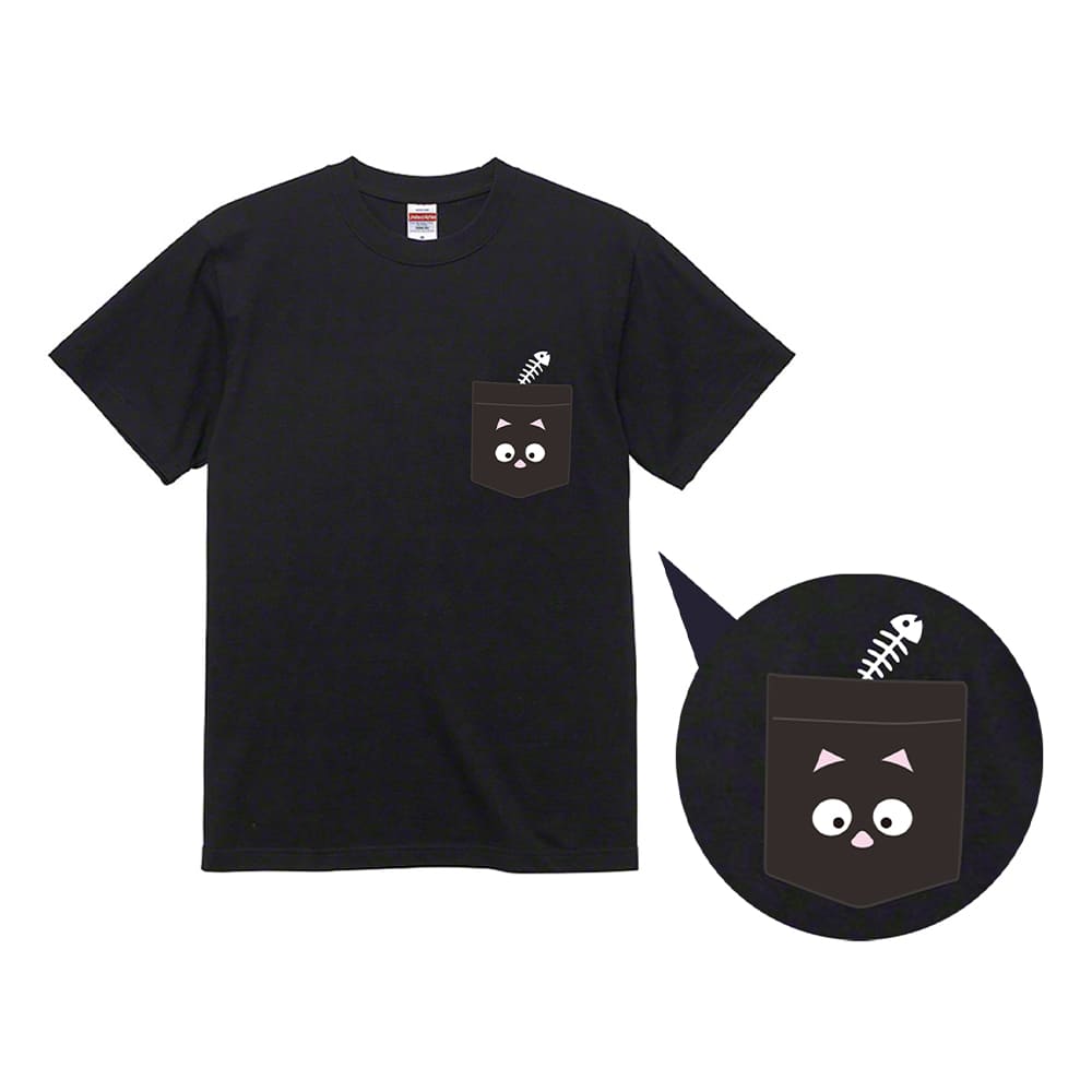 ネコTシャツ ポケット付【山口祐一郎 Official Goods】