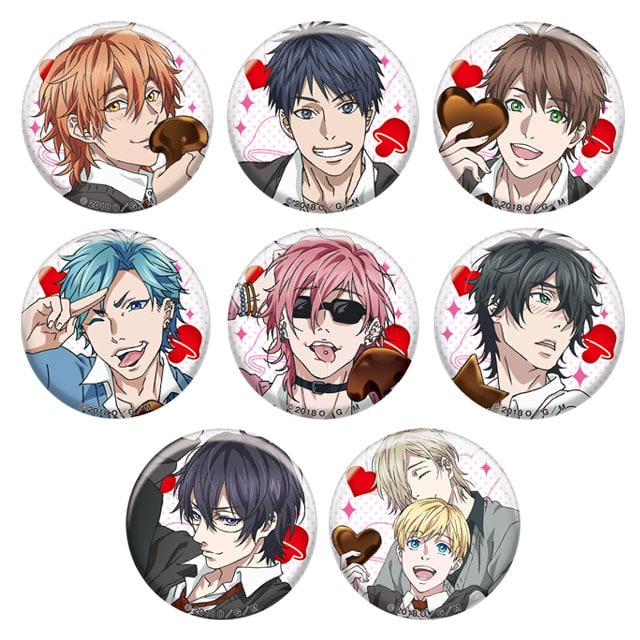 ヤリチン☆ビッチ部 「ちょっと早めの聖★バレンタインパーティー」 トレーディング缶バッジ【全8種】 ランダム4個セット