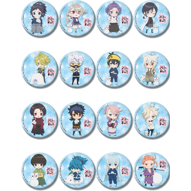 続『刀剣乱舞-花丸-』 四季コレクション-冬- トレーディング缶バッジ【全16種】 ランダム5個セット