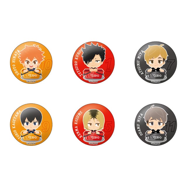 ハイキュー!! カゴコレ トレーディング缶バッジ【全6種】 ランダム3個セット