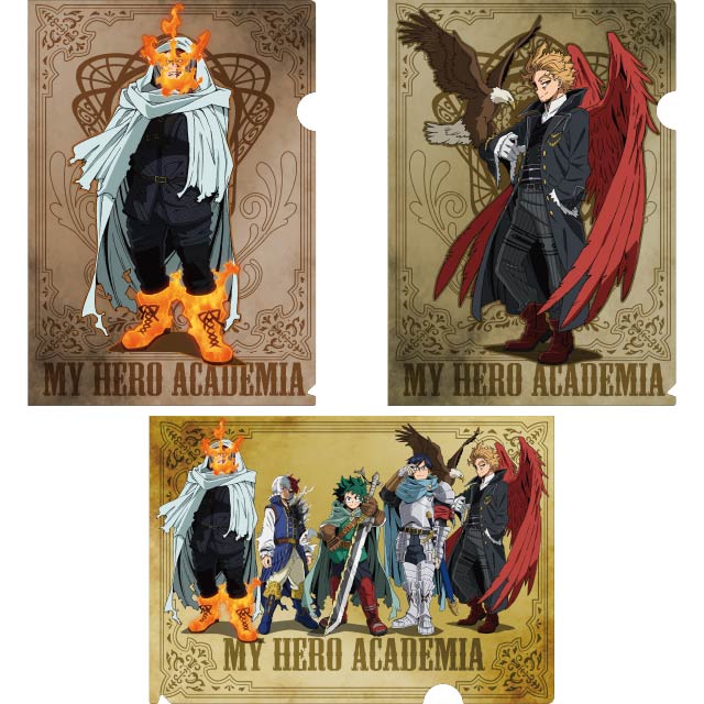 僕のヒーローアカデミア クリアファイル3枚セット 十傑コスチューム 第一弾 B