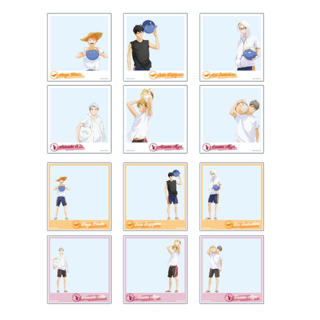 ハイキュー!! TO THE TOP トレーディングポラロイド風アクリルカード 文房具カフェコラボ【全12種】 ランダム3個セット