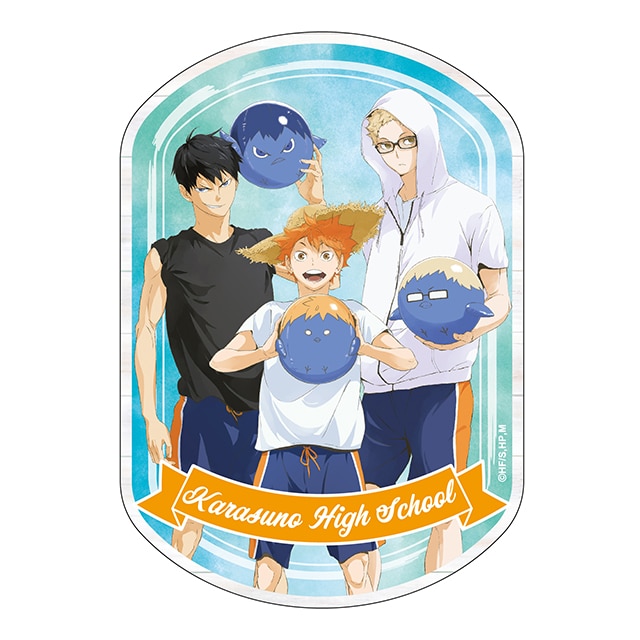 ハイキュー!! TO THE TOP ステッカー 文房具カフェコラボ 烏野集合Ver.
