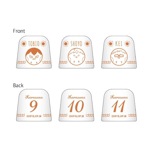 ハイキュー!! TO THE TOP ミニツールスタンド3個セット 文房具カフェコラボ 烏野Ver.