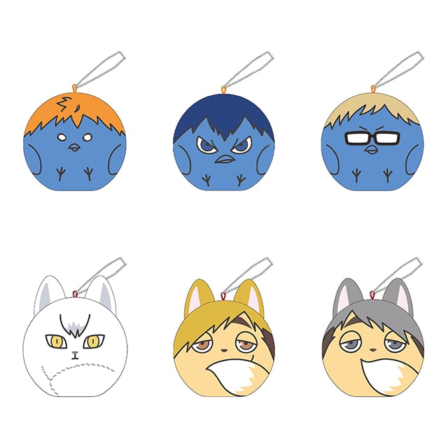 ハイキュー!! TO THE TOP トレーディングビーチボール風ビーズクッションキーホルダー 文房具カフェコラボ【全6種】 ランダム1個