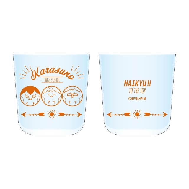 ハイキュー!! TO THE TOP グラス 文房具カフェコラボ 烏野Ver.