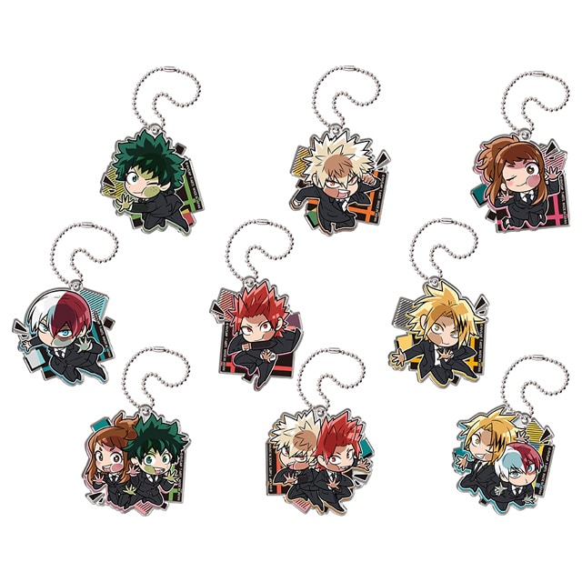 僕のヒーローアカデミア スーツ ぴた！でふぉめ アクリルキーホルダー 【全9種】 ランダム3個セット