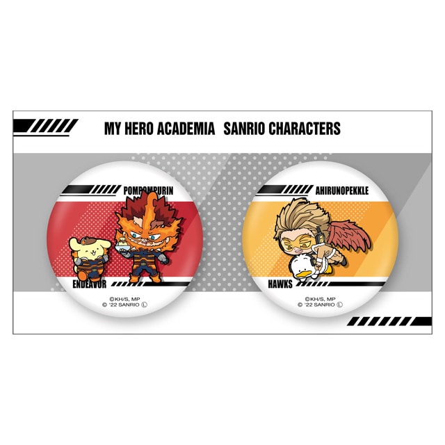 TVアニメ「僕のヒーローアカデミア」×サンリオキャラクターズ 缶バッジセットD（エンデヴァー＆ホークス）