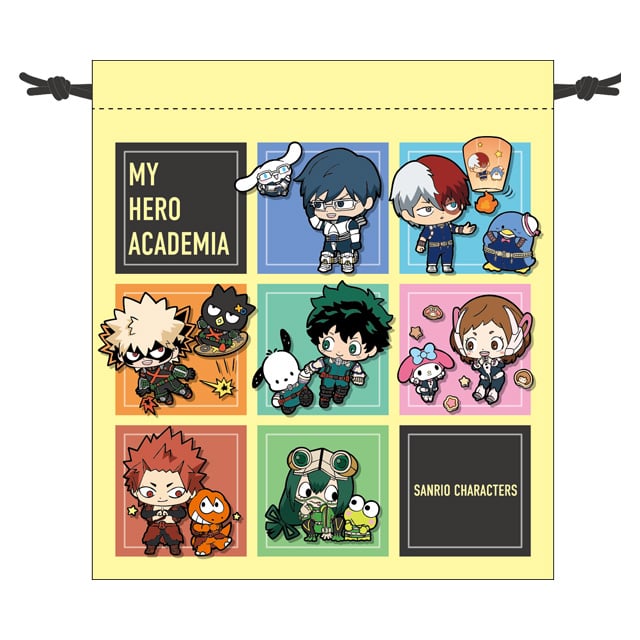 TVアニメ「僕のヒーローアカデミア」×サンリオキャラクターズ 巾着 1年A組
