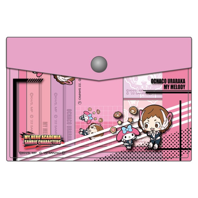TVアニメ「僕のヒーローアカデミア」×サンリオキャラクターズ ポーチ入り付箋 麗日お茶子×マイメロディ