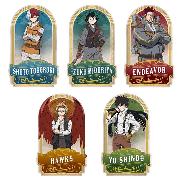 僕のヒーローアカデミア 描き下ろしトレーディングマットステッカー 【全5種】 ランダム2個セット JF2023 ver.