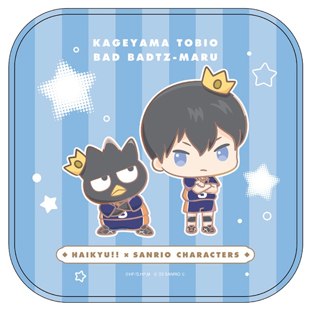 ハイキュー!!×サンリオキャラクターズ ミニタオル 影山飛雄／バッドばつ丸