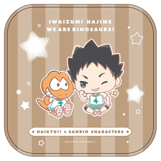 ハイキュー!!×サンリオキャラクターズ ミニタオル 岩泉 一／ウィアーダイナソアーズ！
