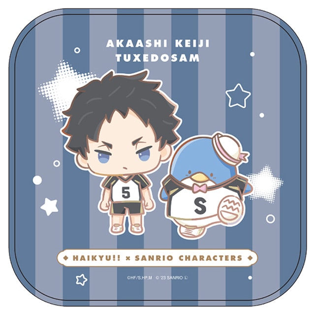 ハイキュー!!×サンリオキャラクターズ ミニタオル 赤葦京治／タキシードサム
