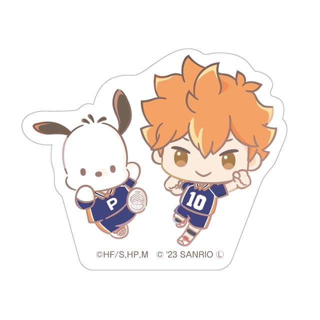 ハイキュー!!×サンリオキャラクターズ ステッカー 日向翔陽／ポチャッコ