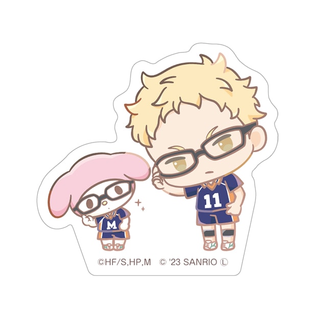 ハイキュー!!×サンリオキャラクターズ ステッカー 月島 蛍／マイメロディ