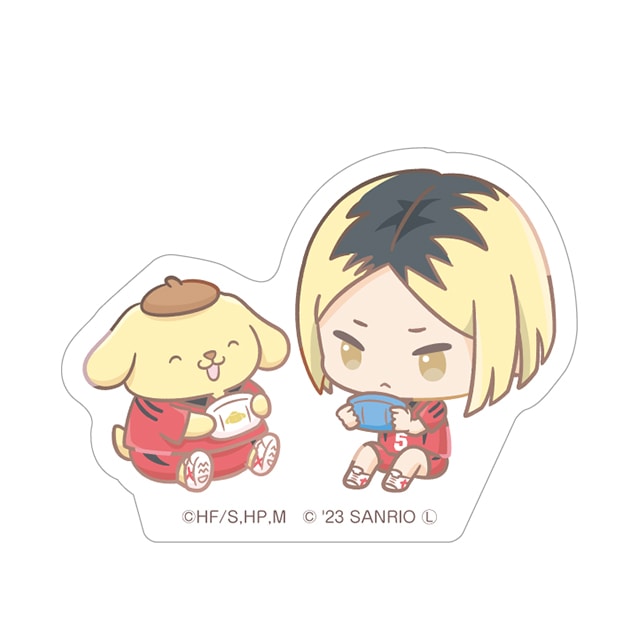 ハイキュー!!×サンリオキャラクターズ ステッカー 孤爪研磨／ポムポムプリン