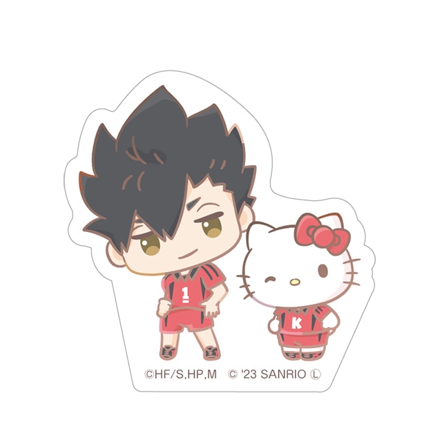 ハイキュー!!×サンリオキャラクターズ ステッカー 黒尾鉄朗／ハローキティ