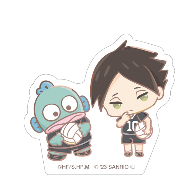 ハイキュー!!×サンリオキャラクターズ ステッカー 角名倫太郎／ハンギョドン
