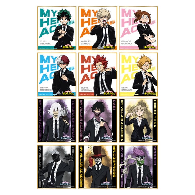 僕のヒーローアカデミア suit costume トレーディングミニ色紙 【全12種】 ランダム2個セット