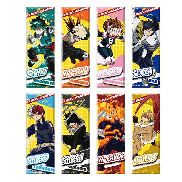 僕のヒーローアカデミア トレーディングスクエアロング缶バッジ Hero Ver.【全8種】 ランダム3個セット