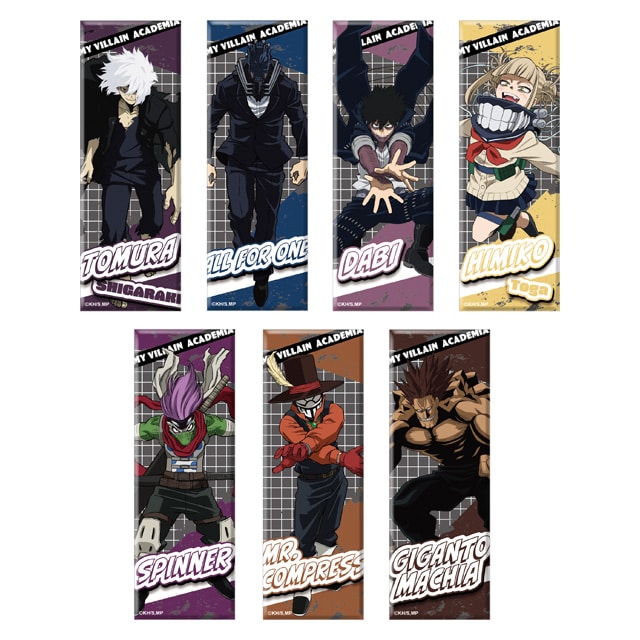僕のヒーローアカデミア トレーディングスクエアロング缶バッジ Villain Ver.【全7種】 ランダム3個セット