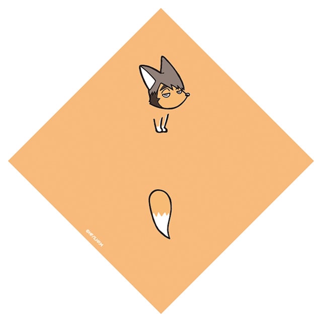 ハイキュー!! かまわぬ まめぐいハンカチ サムキツネ