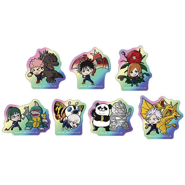 呪術廻戦 ゴジラコラボ トレーディングホロステッカー 【全7種】 ランダム2枚セット