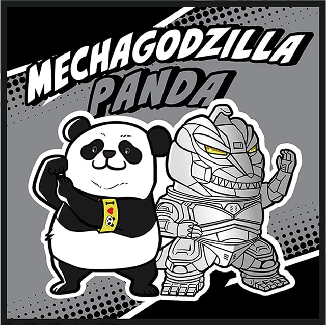 呪術廻戦 ゴジラコラボ ハンドタオル パンダ＆メカゴジラ