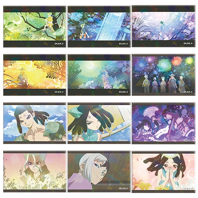 Dr.STONE トレーディングホログラム長方形缶バッジ 【全12種】 ランダム2個セット