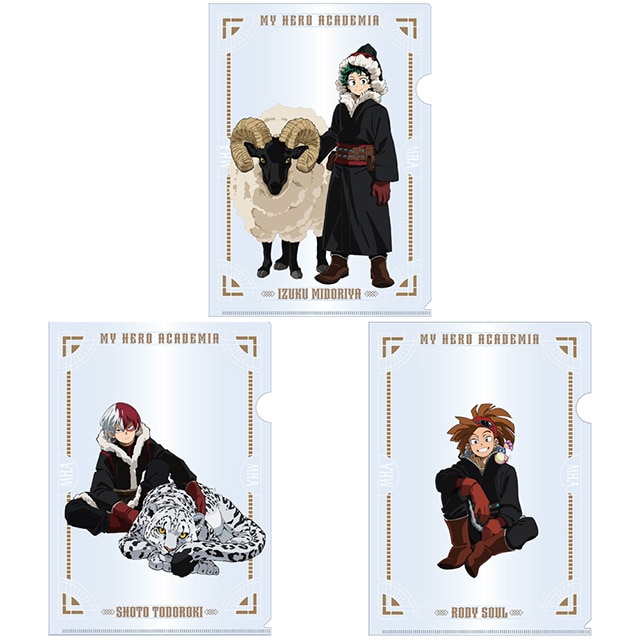 僕のヒーローアカデミア 描き下ろしクリアファイル3枚セットA （緑谷/轟/ロディ） JF2024 Ver.