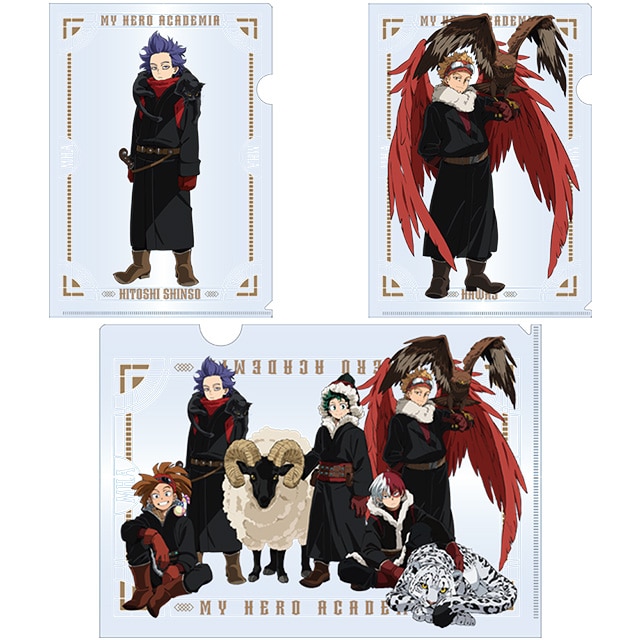 僕のヒーローアカデミア 描き下ろしクリアファイル3枚セットB （心操/ホークス/集合） JF2024 Ver.