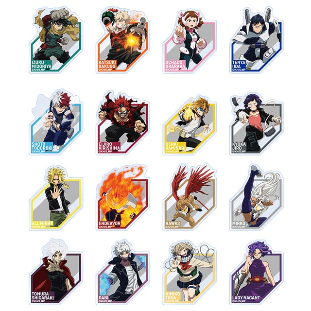 僕のヒーローアカデミア トレーディングアクリルシール 7期新ビジュアル 【全16種】 ランダム2枚セット