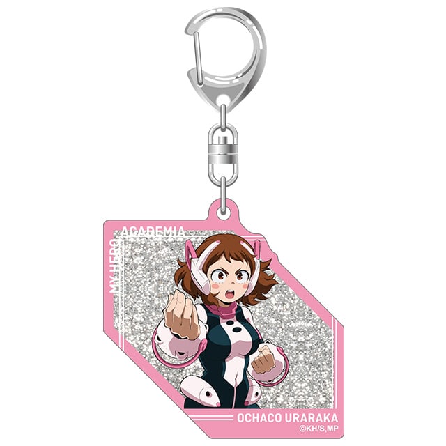 僕のヒーローアカデミア グリッターアクリルキーホルダー 7期新ビジュアル 麗日お茶子