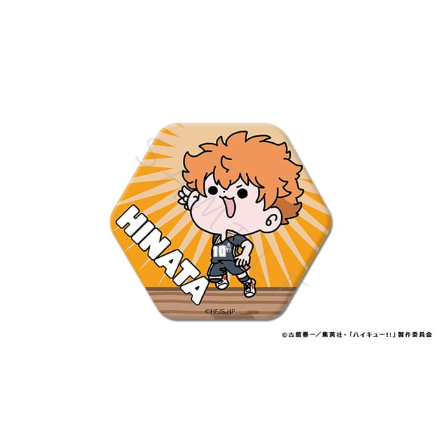 ハイキュー!! mochocho 六角形缶バッジ 日向翔陽