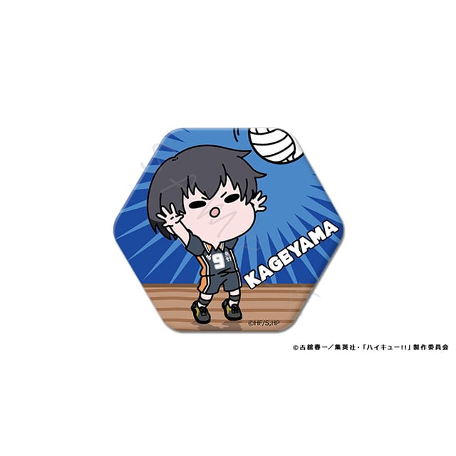 ハイキュー!! mochocho 六角形缶バッジ 影山飛雄