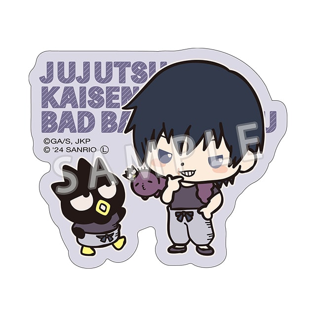 呪術廻戦 懐玉・玉折×サンリオキャラクターズ ステッカー 伏黒 甚爾×バッドばつ丸