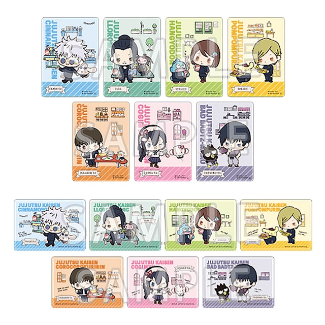 呪術廻戦 懐玉・玉折×サンリオキャラクターズ トレーディングクリアカード2枚セット 【全7種】 コンプリートセット