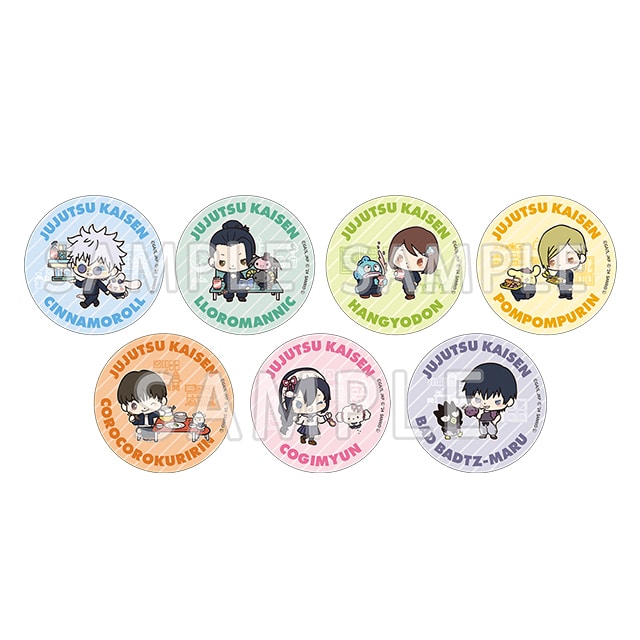 呪術廻戦 懐玉・玉折×サンリオキャラクターズ トレーディング缶ミラー 【全7種】 コンプリートセット