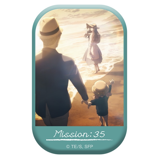 SPY×FAMILY メインビジュアルスクエア缶バッジ／MISSION:35「リゾートを満喫せよ／休暇自慢」メインビジュアル